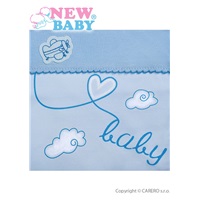 Dojčenské body bez rukávov New Baby Clouds modré