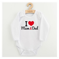 Body s potlačou New Baby I Love Mum and Dad