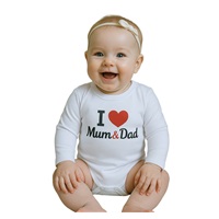 Body s potlačou New Baby I Love Mum and Dad