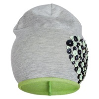 Jarná čiapočka New Baby srdiečko sivo-zelená