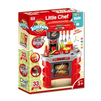 Detská kuchynka Little Chef Baby Mix červená 32 ks