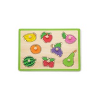 Detské drevené puzzle s úchytmi Viga Ovocie