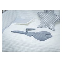 5-dielne posteľné obliečky Belisima Králiček 90/120 bielo-sivé