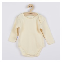Dojčenské bavlnené body s dlhým rukávom New Baby Pastel béžové