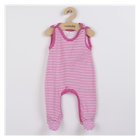 Dojčenské dupačky New Baby Classic II s ružovými pruhmi