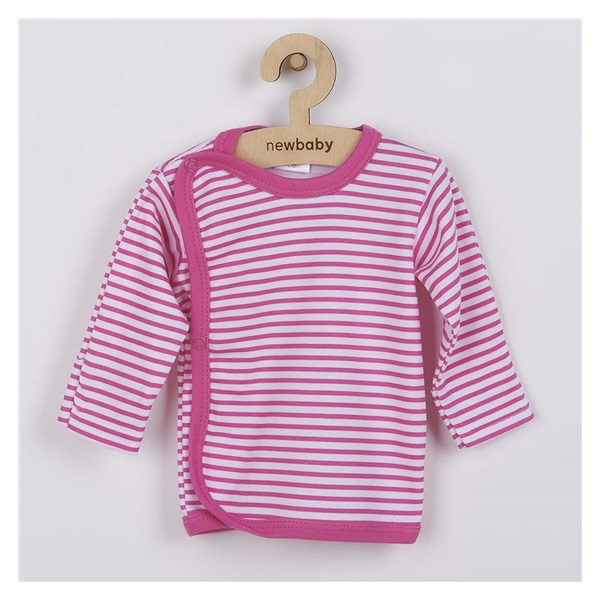 Dojčenská košieľka New Baby Classic II s ružovými pruhmi