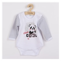 Dojčenské body s dlhým rukávom New Baby Panda