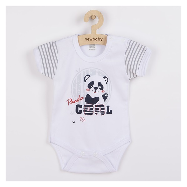 Dojčenské body s krátkym rukávom New Baby Panda