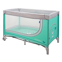 Detská cestovná postieľka Baby Mix Medvedík mint