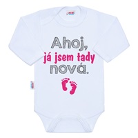 Body s potlačou New Baby Ahoj, já jsem tady nová.