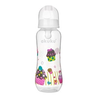 Fľaša s obrázkom Akuku 250 ml biela