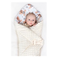 Obojstranná zavinovačka z Minky New Baby 75x75 cm teddy béžová