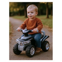 Detské odrážadlo so zvukom Štvorkolka Baby Mix sivá