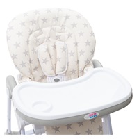 Jedálenská stolička NEW BABY Gray Star - ekokoža