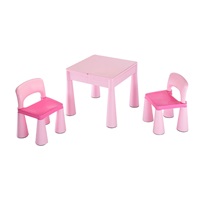 Detská sada stolček a dve stoličky NEW BABY ružová