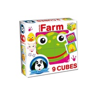 Skladacie obrázkové kocky Farm animals