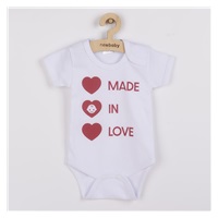 Body s potlačou New Baby MADE IN LOVE