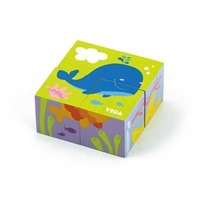 Drevené puzzle kocky pre najmenších Viga Veľryba