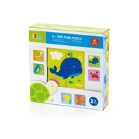 Drevené puzzle kocky pre najmenších Viga Veľryba