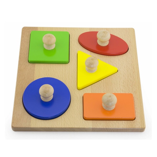 Detské vkladacie puzzle pečiatky Viga Tvary