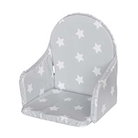 Vložka do drevených jedálenských stoličiek typu New Baby Victory sivá hviezdičky biele
