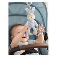Plyšová hračka s vibráciou Baby Mix králik modrý