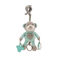 Plyšová hračka s vibráciou Baby Mix medveď mätový