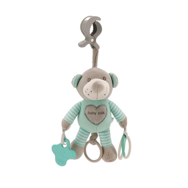 Plyšová hračka s vibráciou Baby Mix medveď mätový