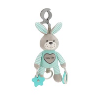 Plyšová hračka s vibráciou Baby Mix králik mätový