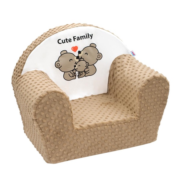 Detské kreslo z Minky New Baby Cute Family cappuccino