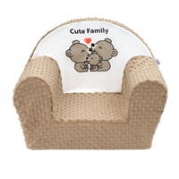 Detské kreslo z Minky New Baby Cute Family cappuccino