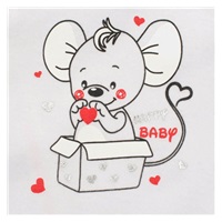 Dojčenská košieľka New Baby Mouse biela