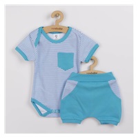 2-dielna letná bavlnená súprava New Baby Perfect Summer tyrkysová