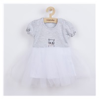 Dojčenské šatôčky s tylovou sukienkou New Baby Wonderful sivé