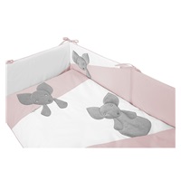 5-dielne posteľné obliečky Belisima Mouse 90/120 ružové