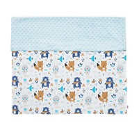 Detská deka z Minky New Baby Medvedíkovia modrá 80x102 cm