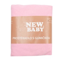 Jersey prestieradlo do postieľky New Baby 120x60 ružové