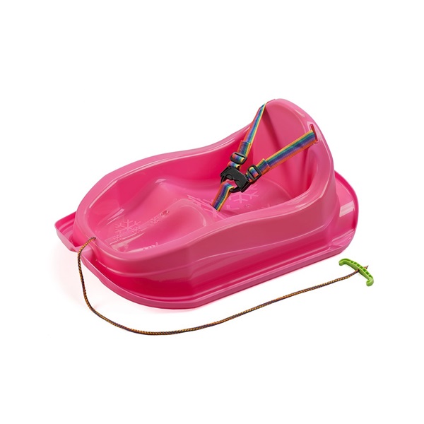 Plastové sánky s operadlom BAYO MINI ružové