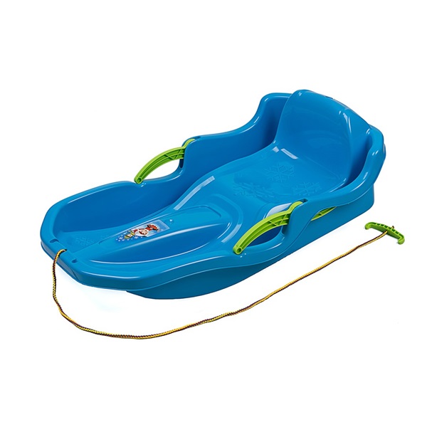 Plastové boby s operadlom a brzdami BAYO SPEED BOB modré