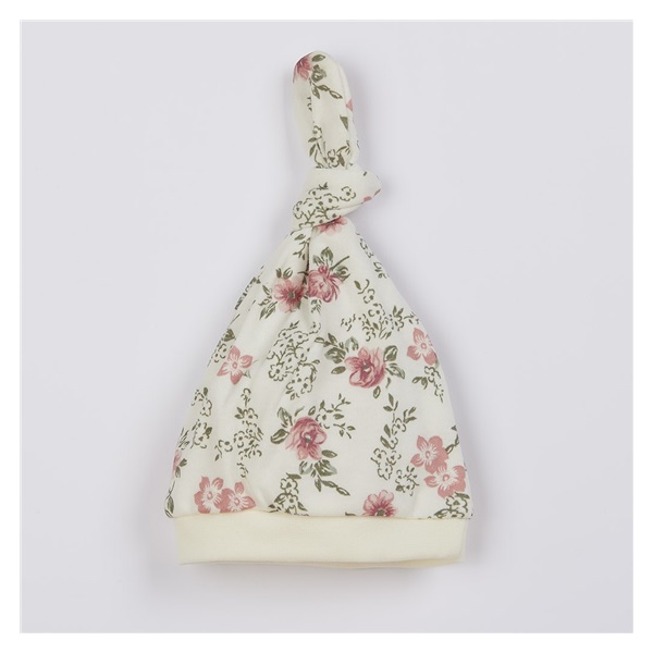 Dojčenská čiapočka New Baby Flowers béžová