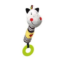 Plyšová pískacia hračka s hryzátkom Baby Ono zebra Zack
