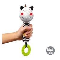 Plyšová pískacia hračka s hryzátkom Baby Ono zebra Zack