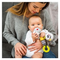 Plyšová pískacia hračka s hryzátkom Baby Ono zebra Zack