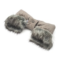 Rukávník na kočiar 2v1 New Baby s kožušinkou mocca