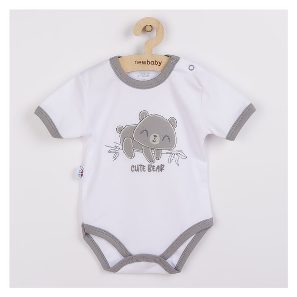 Dojčenské bavlnené body s krátkym rukávom New Baby Cute Bear