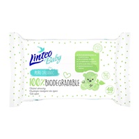 Detské vlhčené obrúsky Linteo Baby 100% BIODEGRADABLE 48ks