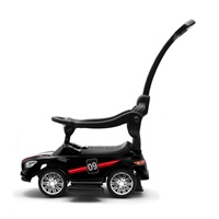 Detské odrážadlo so zvukom a vodiacou tyčou Baby Mix RACER čierne