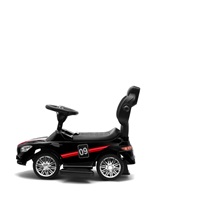 Detské odrážadlo so zvukom a vodiacou tyčou Baby Mix RACER čierne