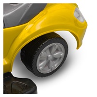 Detské odrážadlo s vodiacou tyčou 3v1 Baby Mix Mega Car Žlté