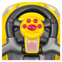 Detské odrážadlo s vodiacou tyčou 3v1 Baby Mix Mega Car Žlté